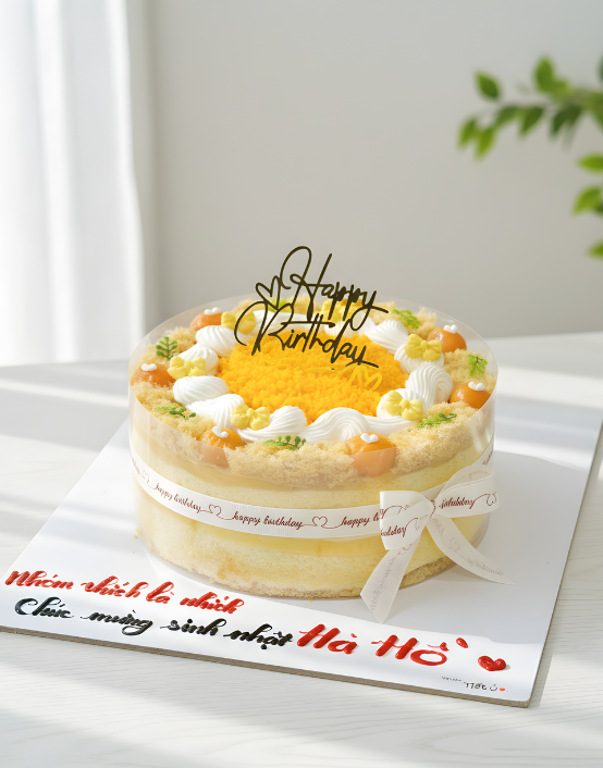 Bông lan trứng muối trang trí đơn giản